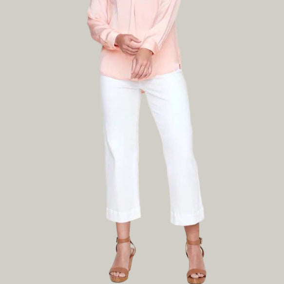 Renuar - Cropped Wide Leg Jeans