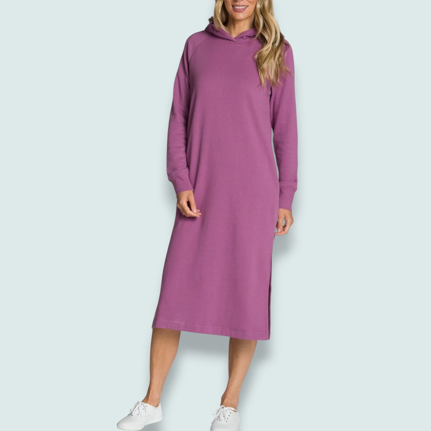 DKR - Ultra Soft Brushed Fleece Hooded Midi Dress