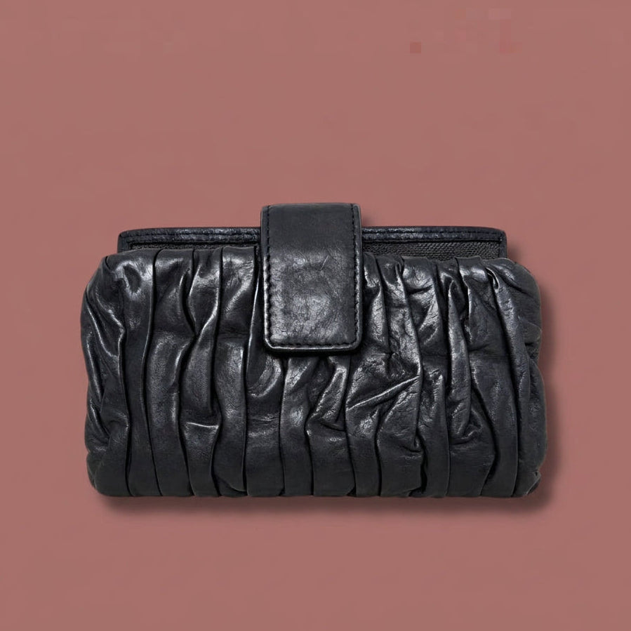 Milo - Ruched Tab-Closure Wallet