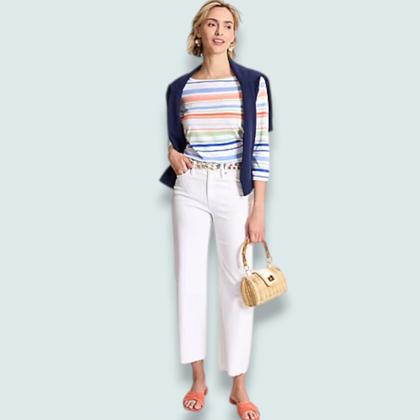 Tommy Bahama - Nautical Stripe 3/4-Sleeve Top