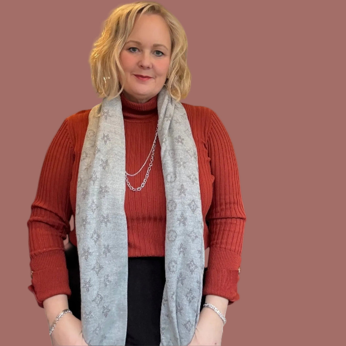Audrey's - Modern Bloom Reversible Scarf