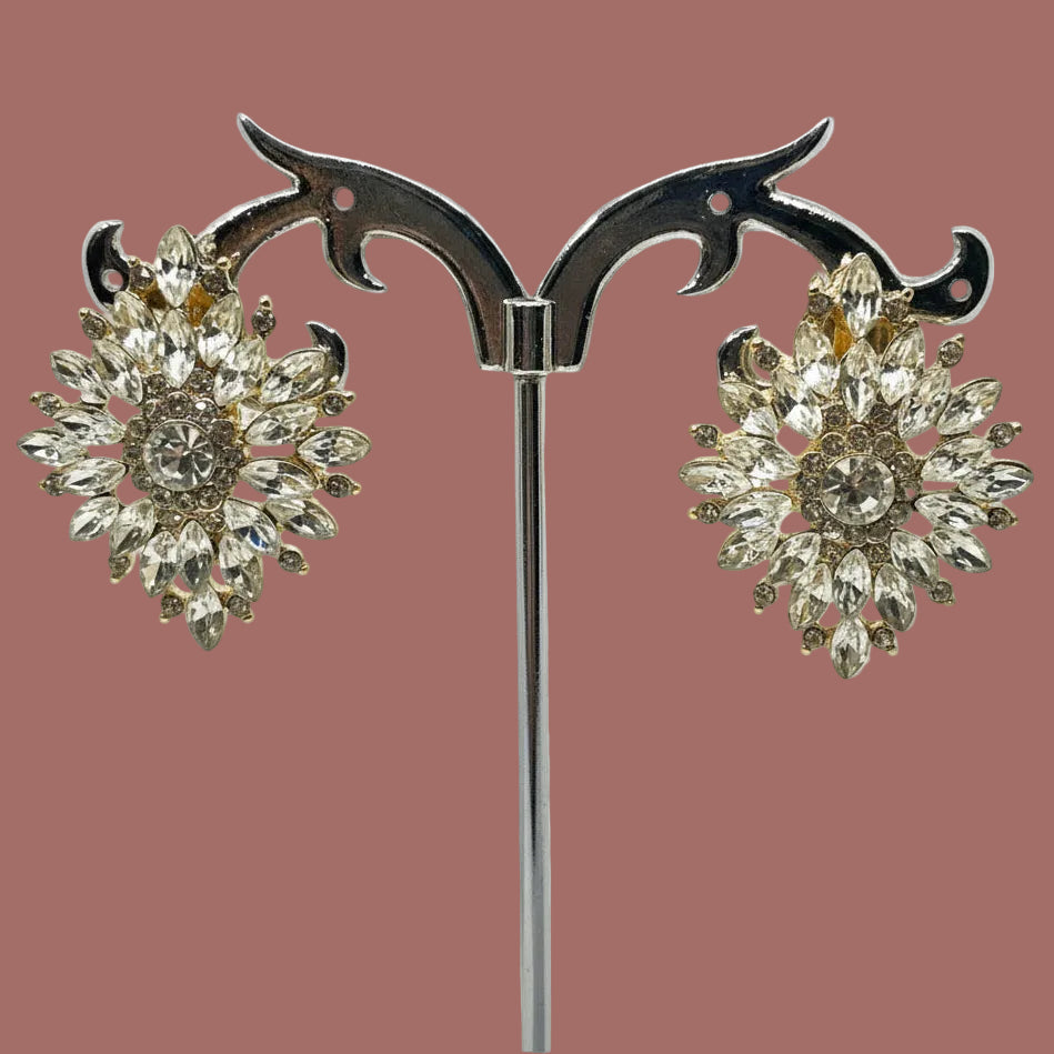 EL-KA - Golden Bloom Clip-On Earrings