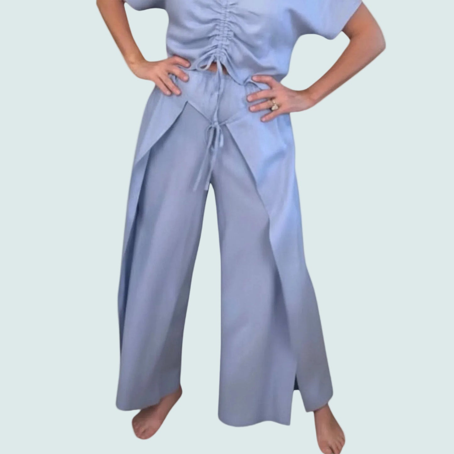 Tribal - Wrapped Front Wide-Leg Pant