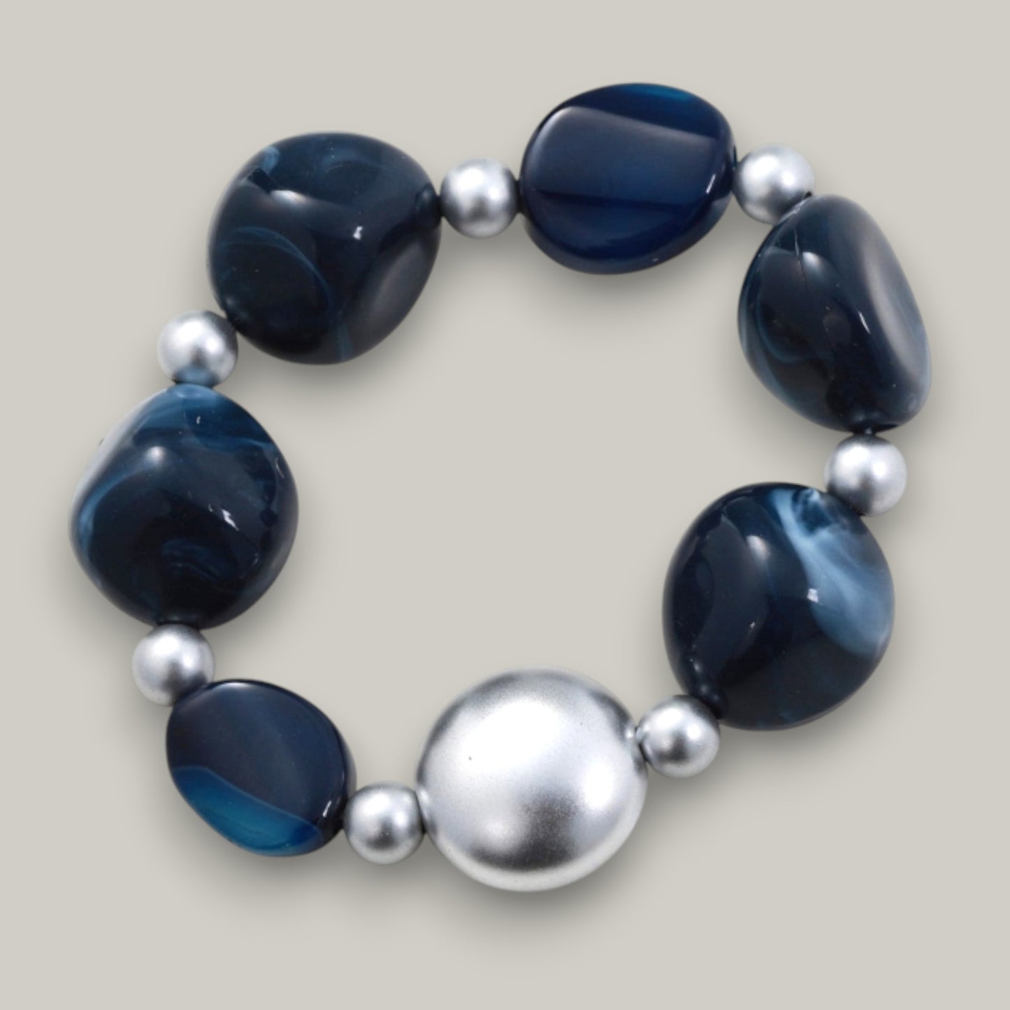 Merx - Midnight Marble Stretch Bracelet