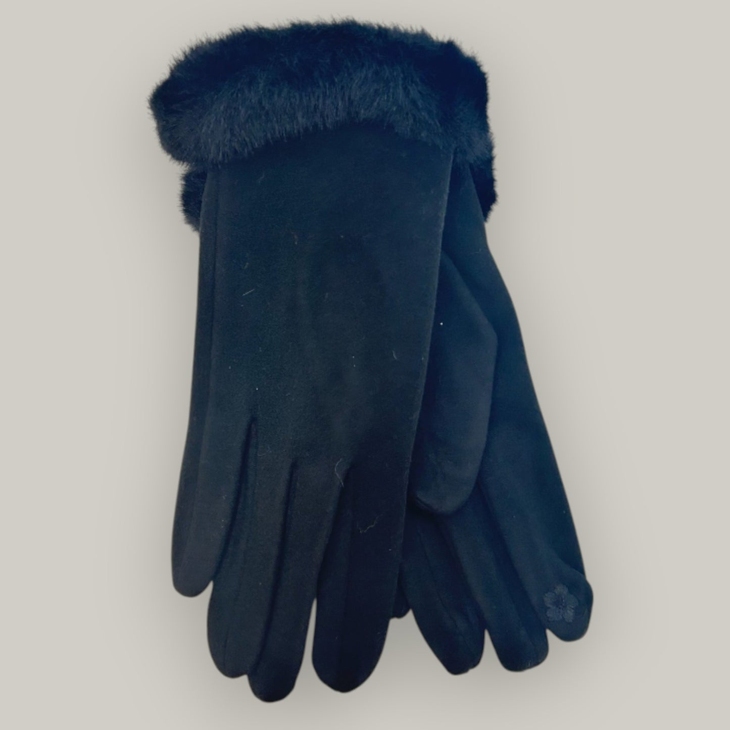 Audrey's - Chic Winter Fur-Trim Gloves