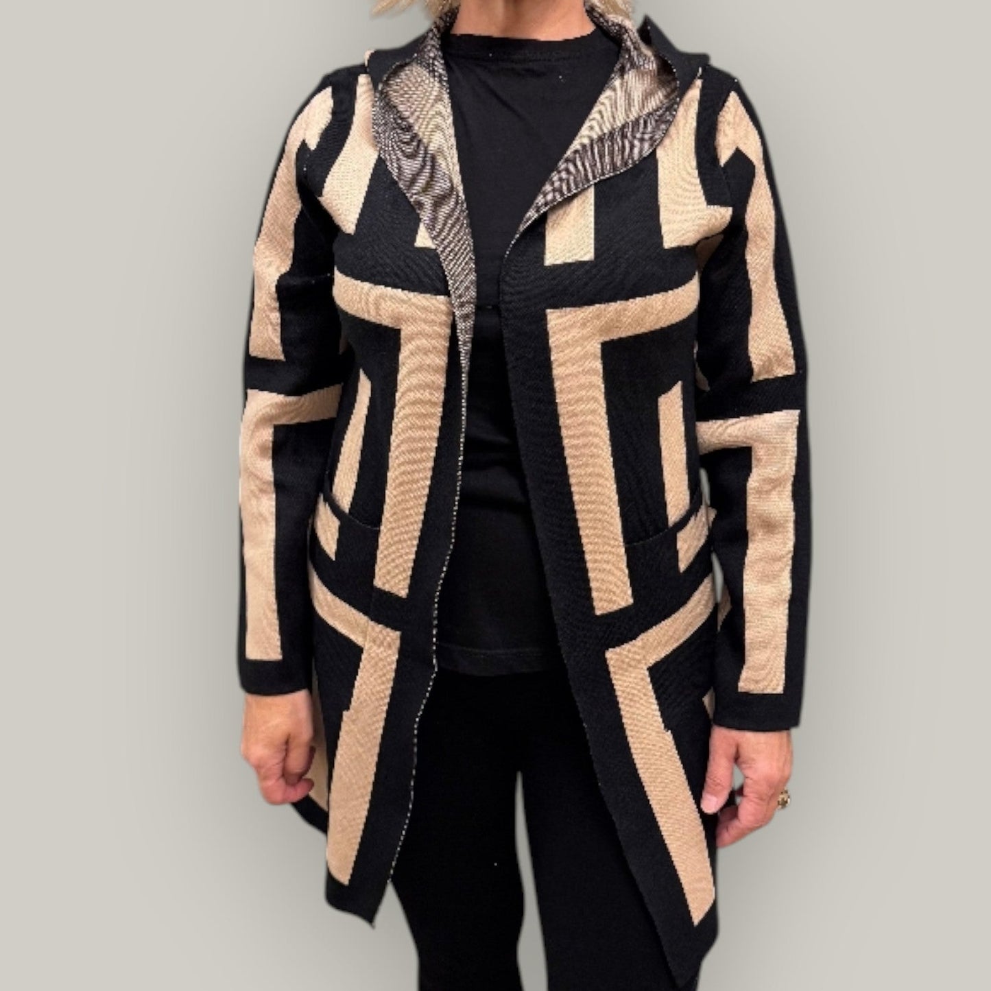 Audrey's - Modern Maze Hooded Cardigan