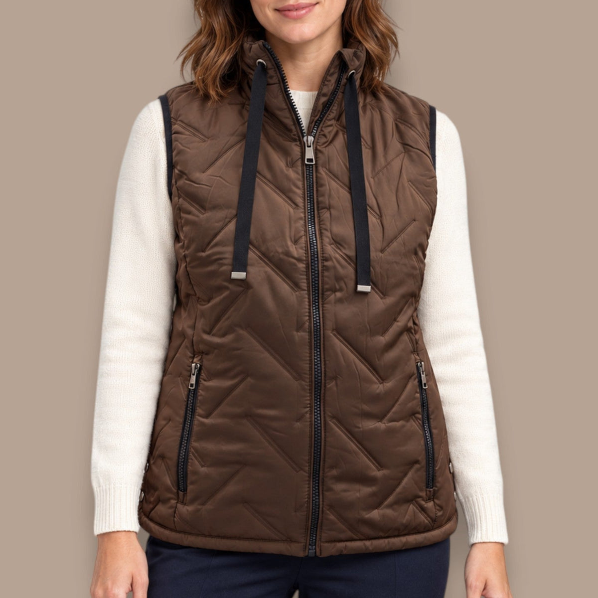 Moffi - Quilted Zip-Front Vest