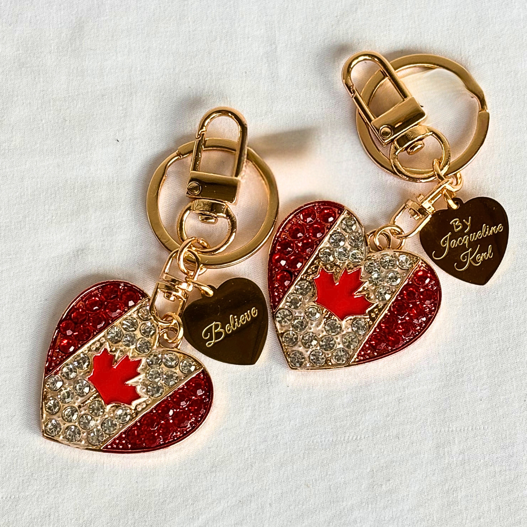 Jacqueline Kent - Canadian Heart Keychain