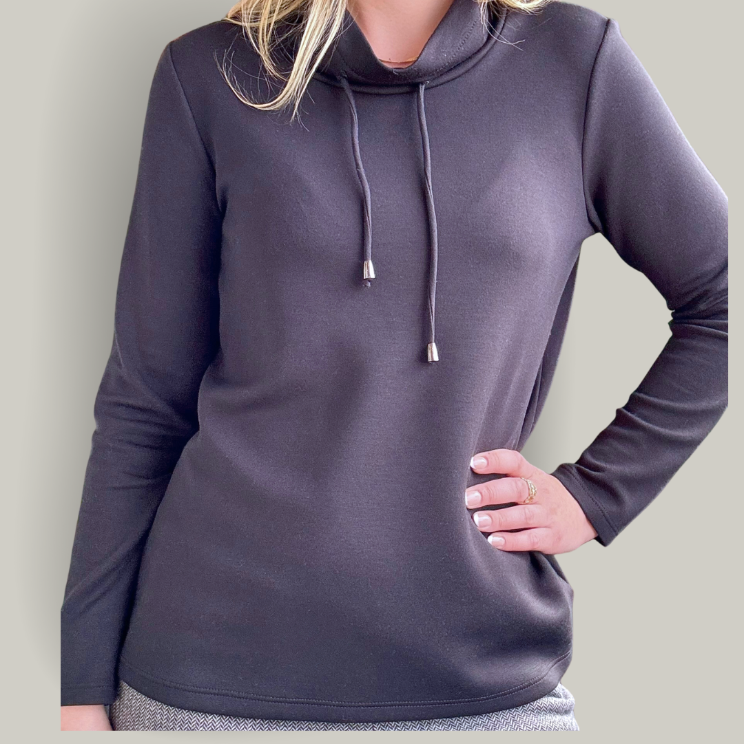 Pure - Long Sleeve Cowl Neck Top