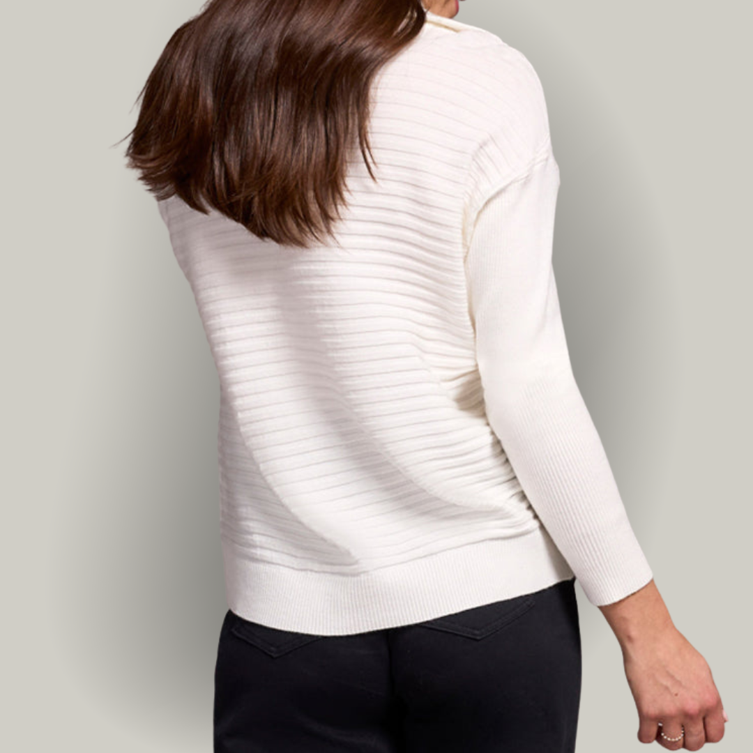 Tribal - Zip-Up V-Neck Sweater