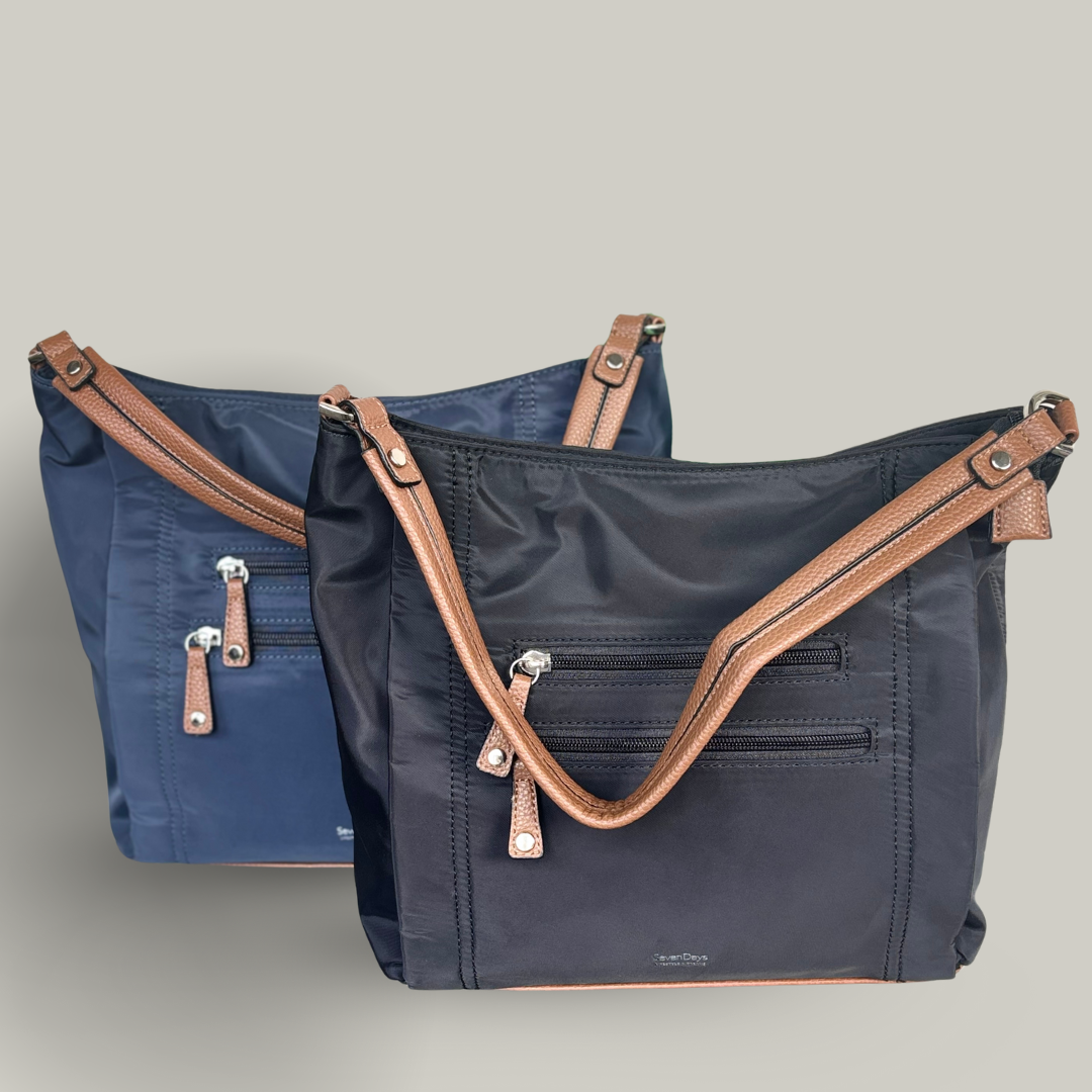 La Diva - Four Zip Closure Nylon Purse