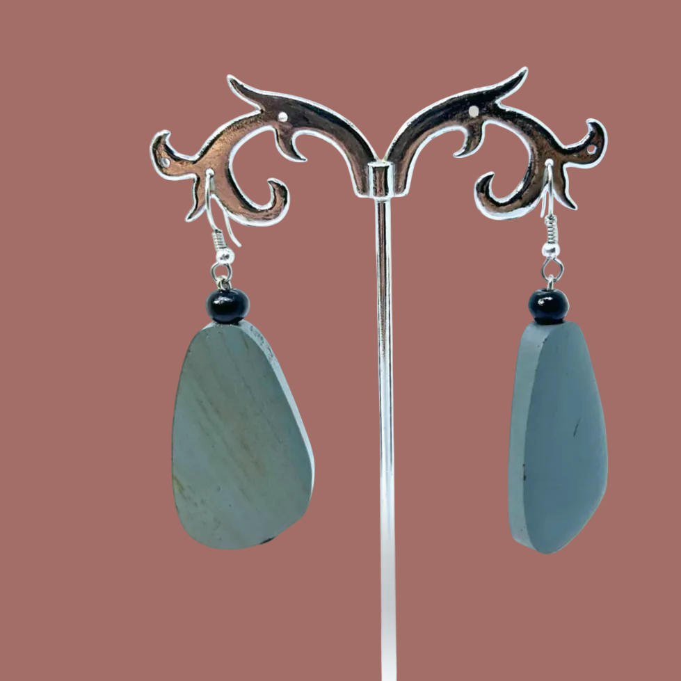 Suzie Blue - Flat Beaded Earrings