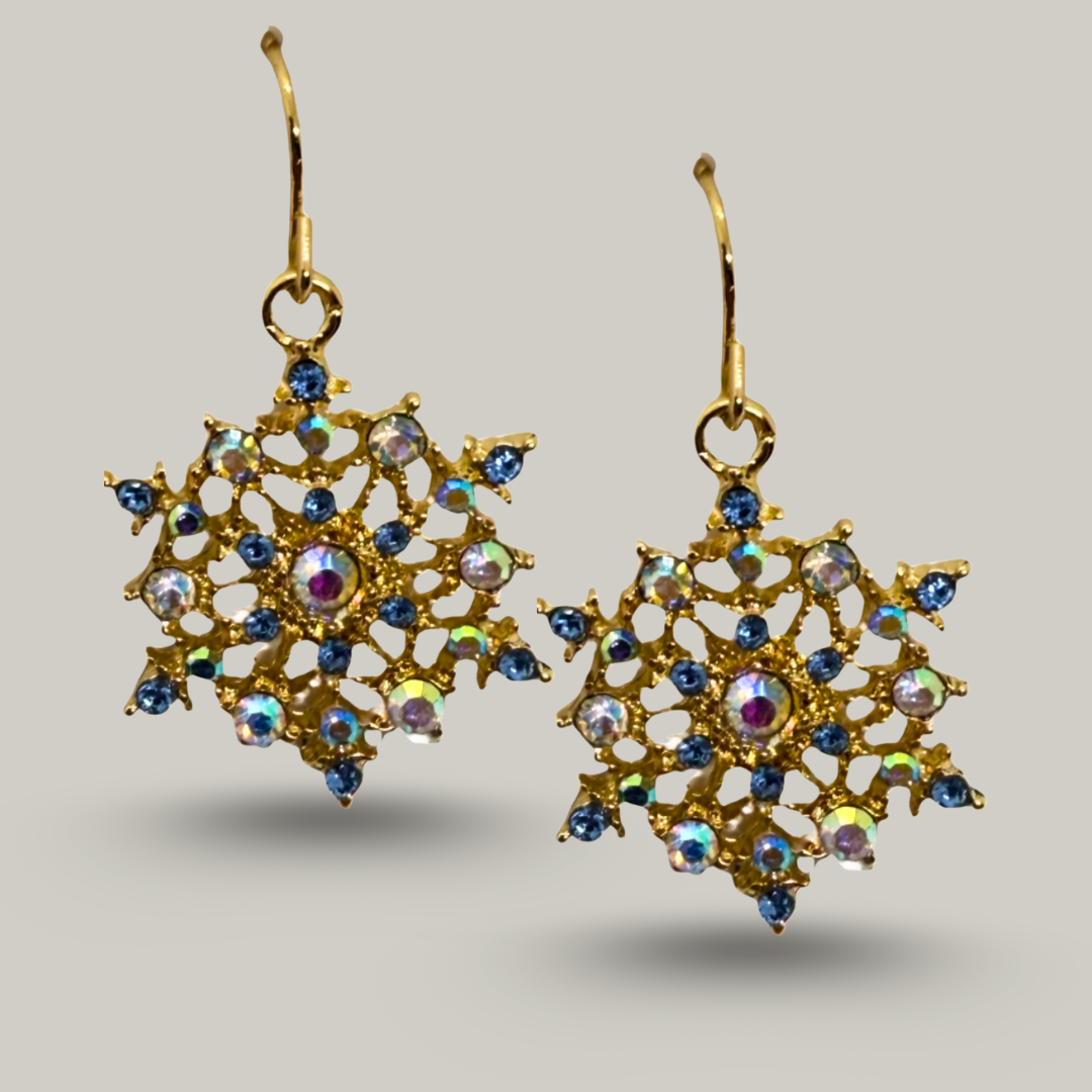 Audrey's - Gold Snowflake Earrings