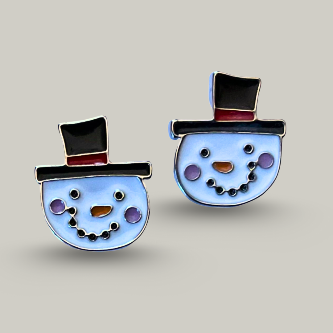 Audrey's - Snowman Stud Earrings