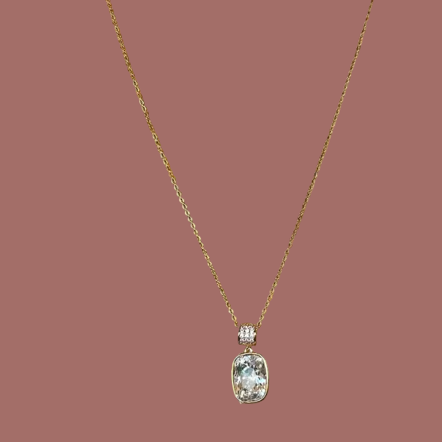Jacqueline Kent - Simple Diamond Pendant Necklace