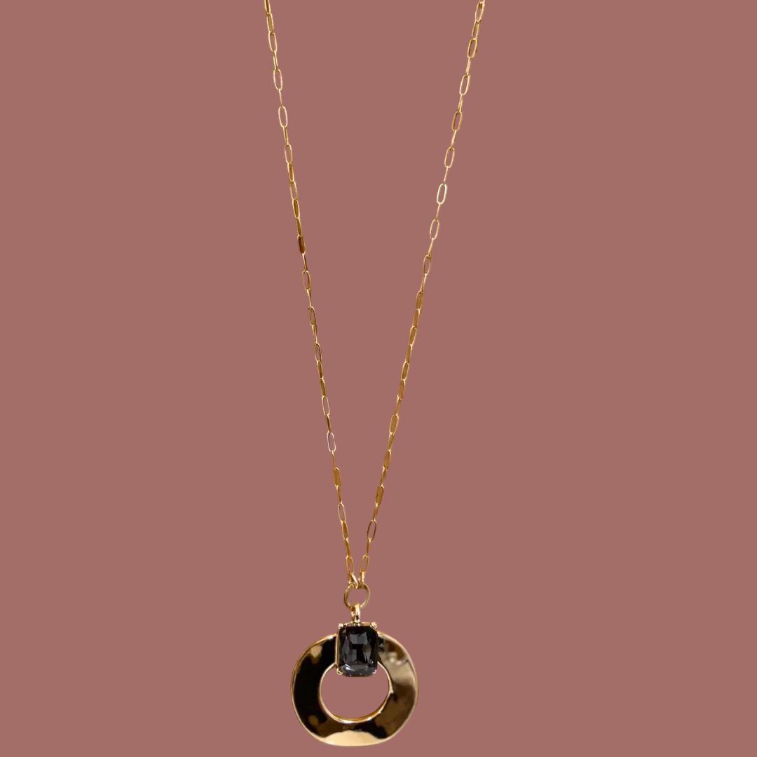 Merx - Gold Necklace With Stone