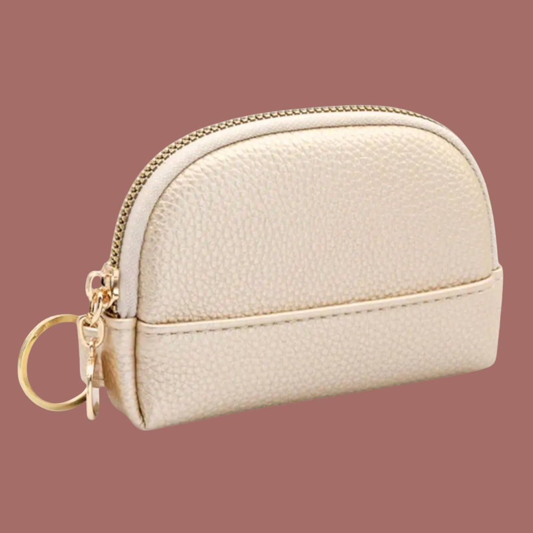 Audrey's - Pebbled Coin Purse With Key Ring