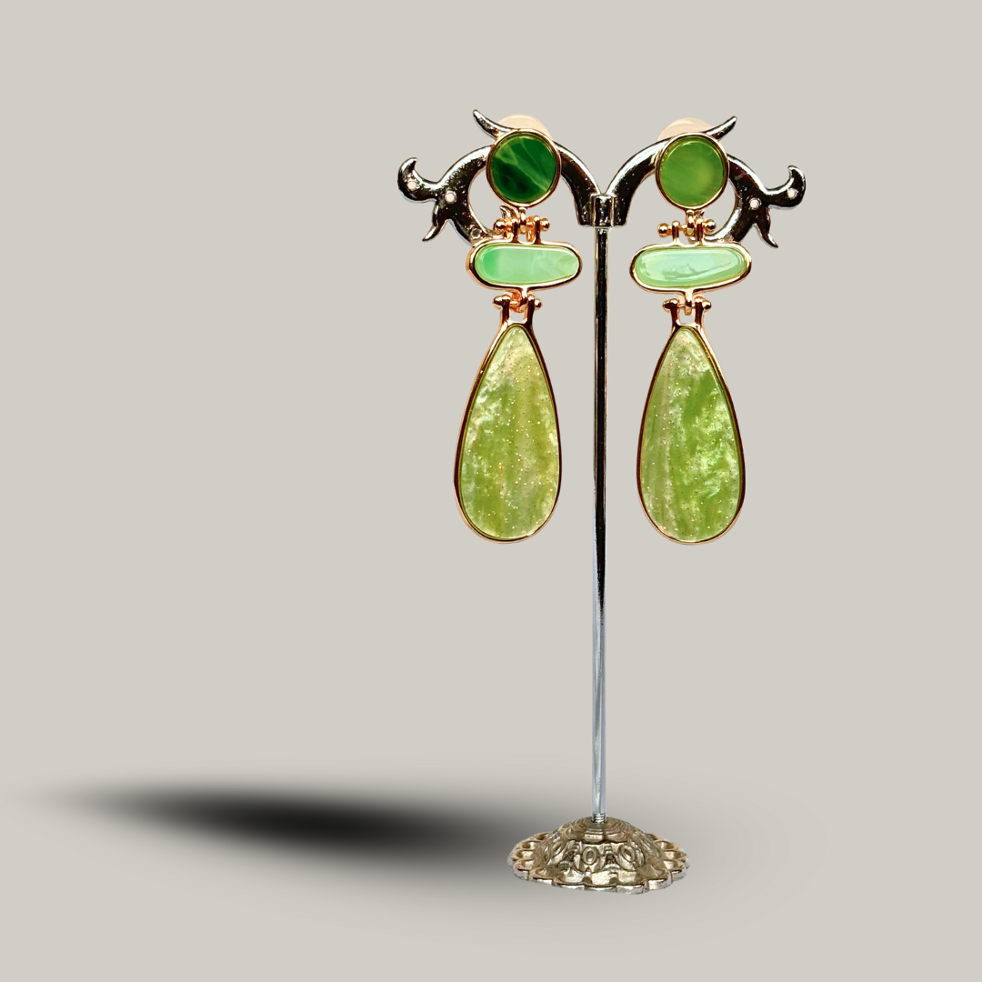 Fashion Jewelry - Multi-Shaped Dangly Earrings