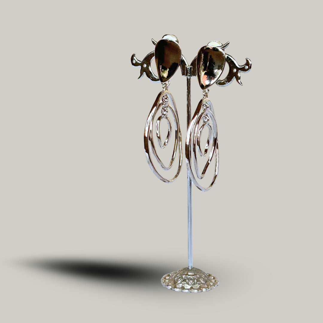Fashion Jewelry - Mulit-Oval Clip-On Earrings