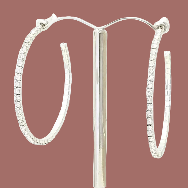 Evershine - Classic Crystal Hoop Earrings