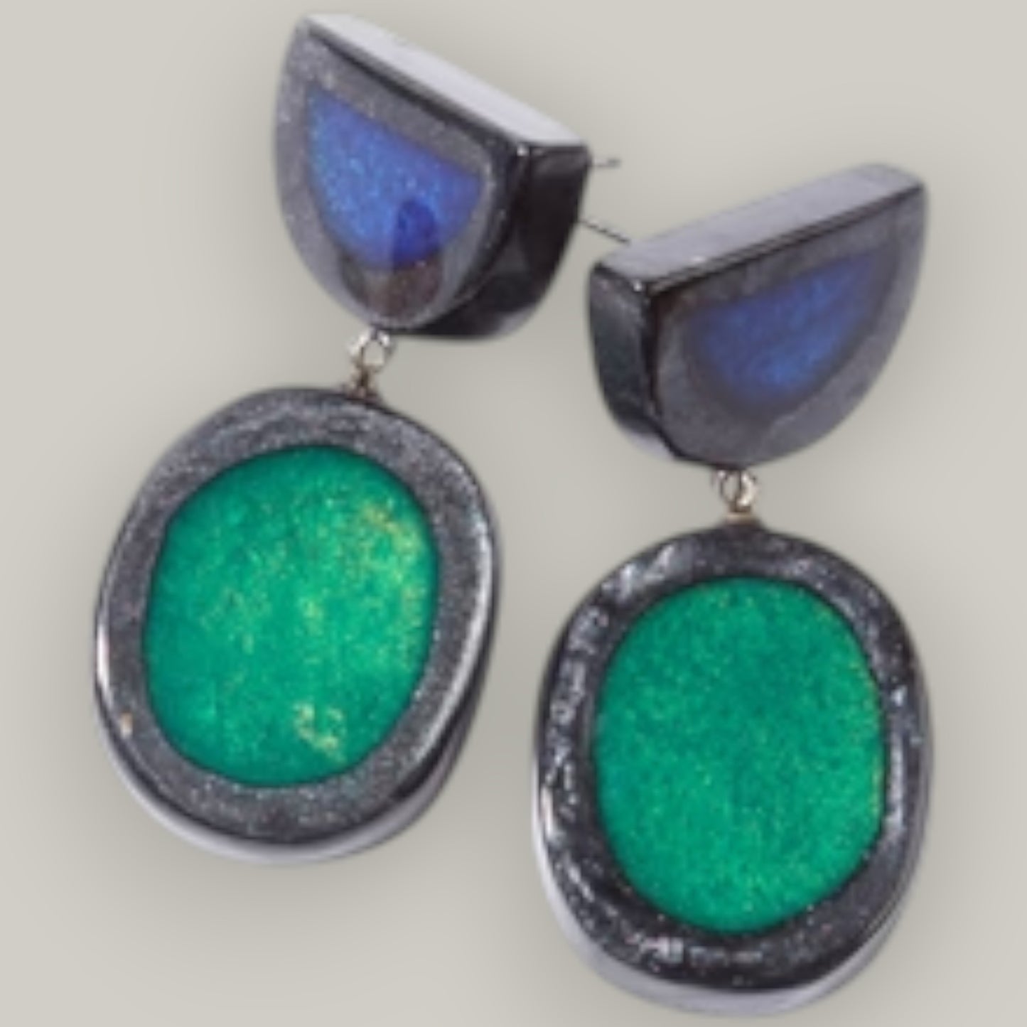 Zsiska - Dual-Stone Statement Drop Earrings
