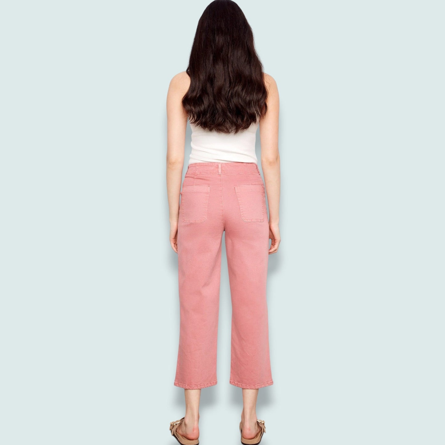 Charlie B - Button Fly Crop Twill Pants