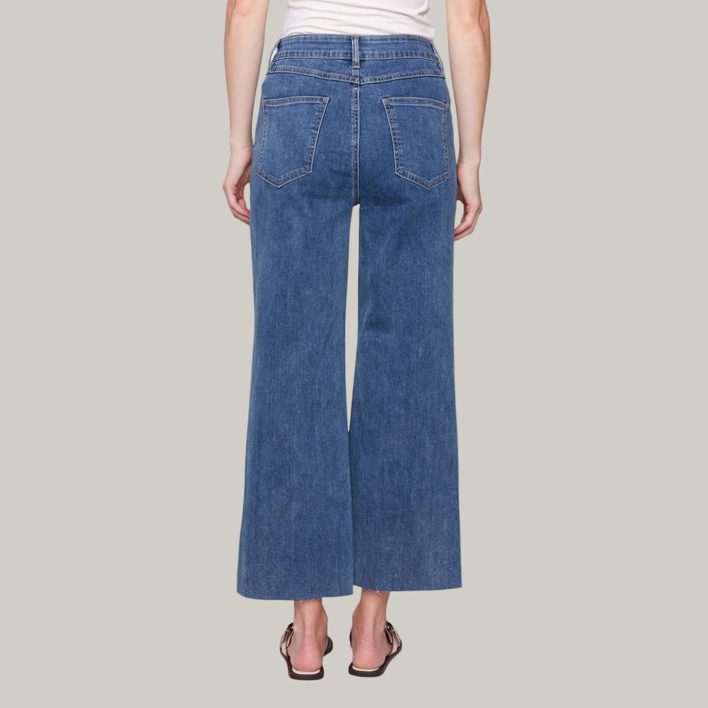 Charlie B - Flared Pants With Raw Edge