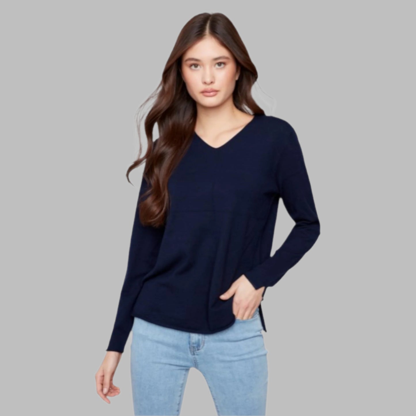 Charlie B - Basic V-Neck Sweater