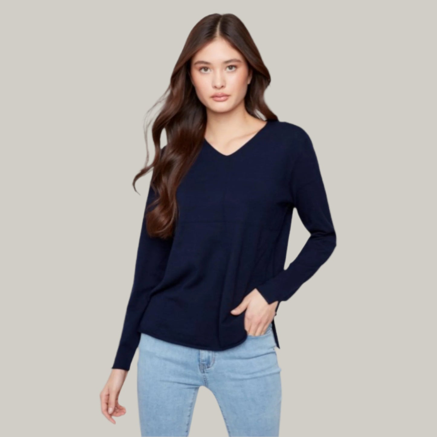 Charlie B - Basic V-Neck Sweater