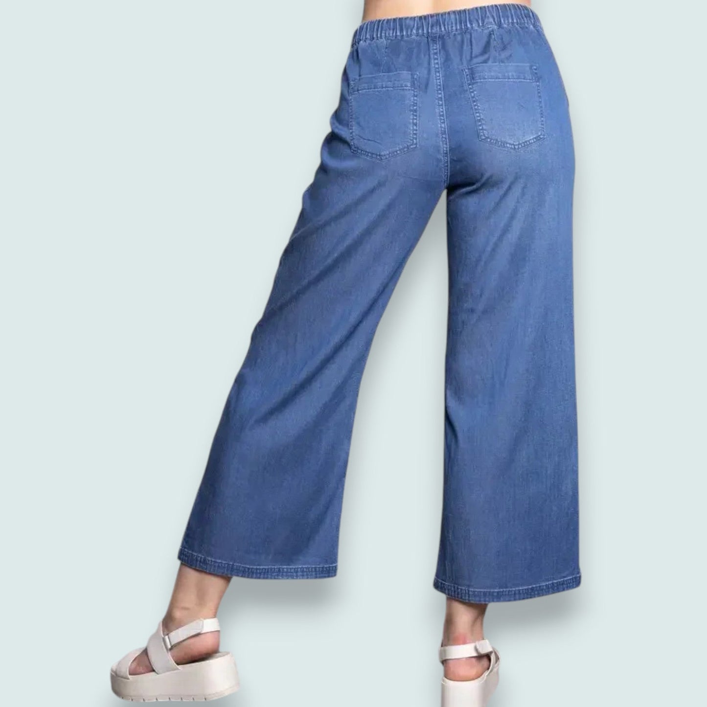 Carreli - Effortless Drawstring Wide Leg Pant