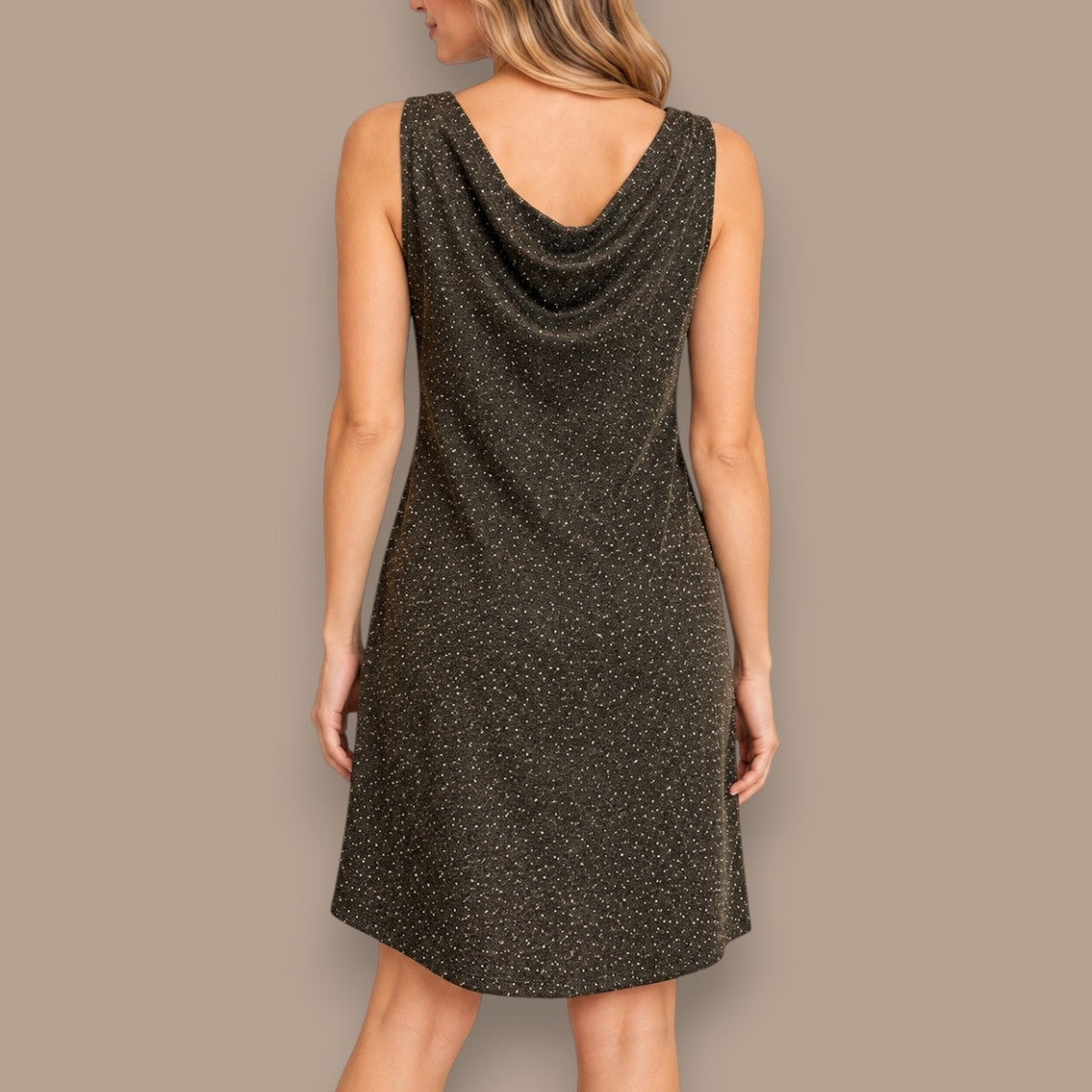 Soft Works - Midnight Shimmer Cowl Neck Dress