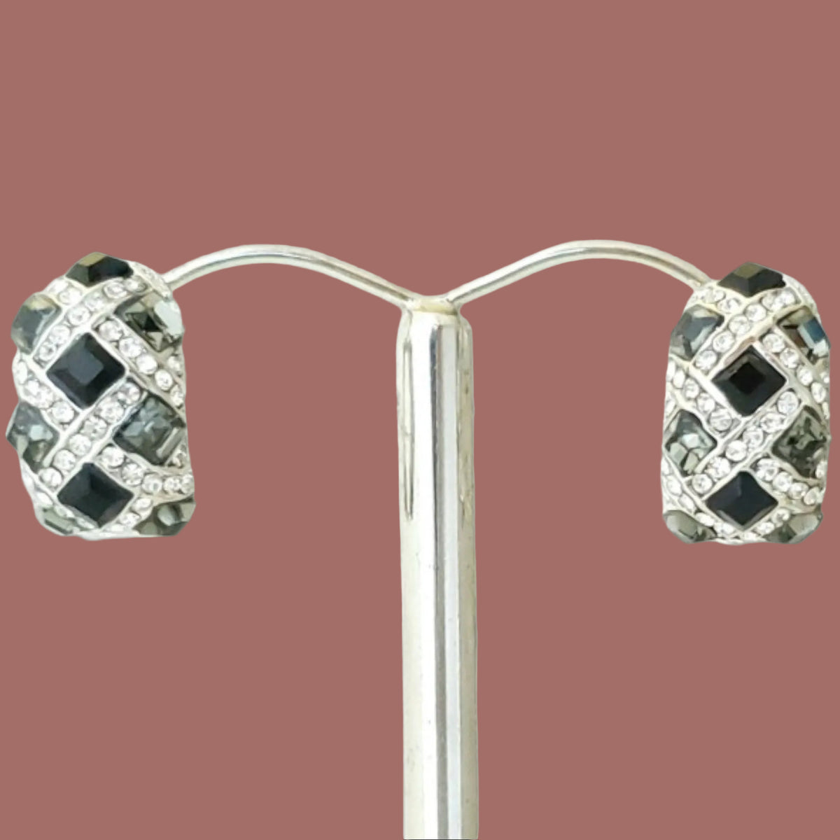 Evershine - Crystal Lattice Clip-On Earrings