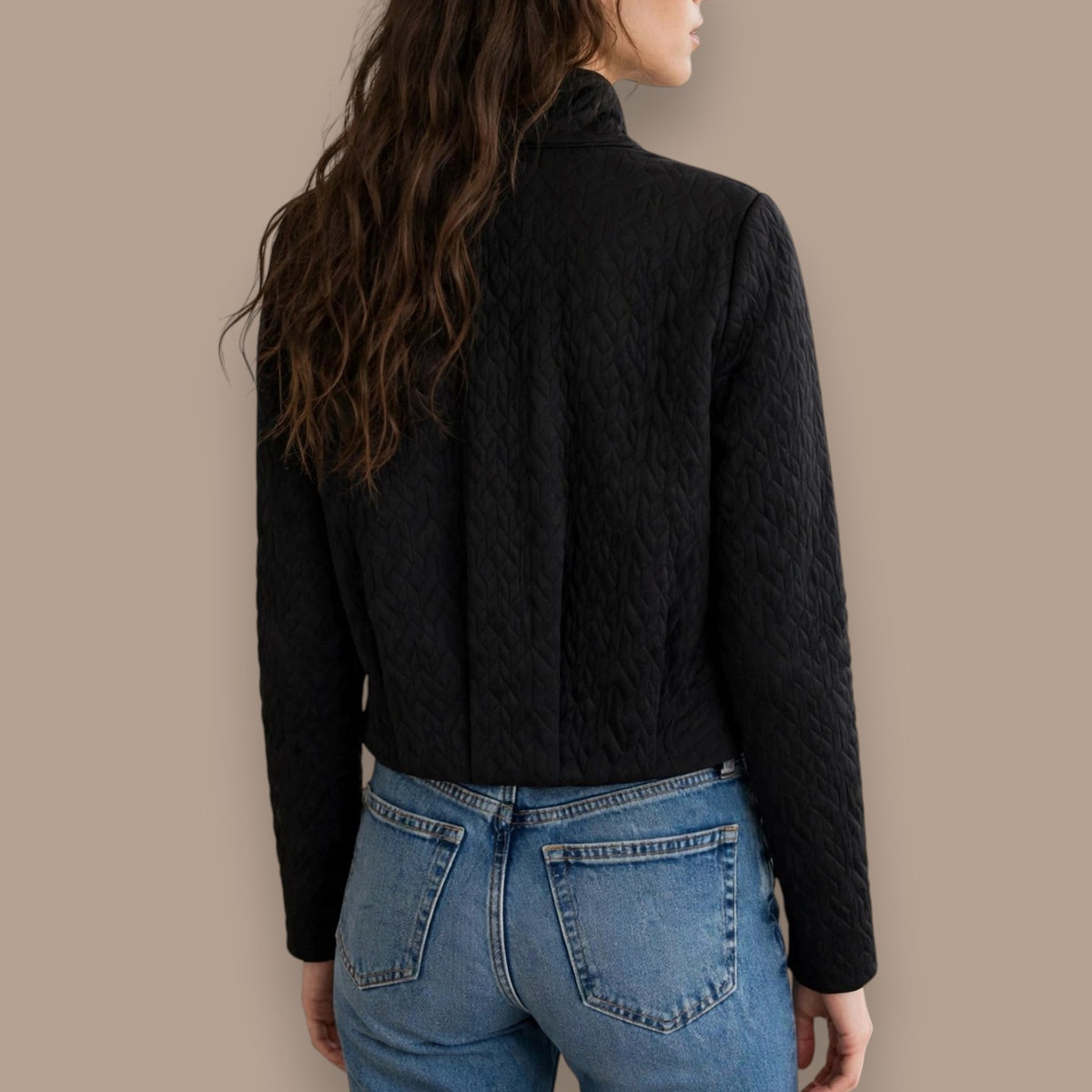 Pure - Textured Quilted Zip-Up Jacket