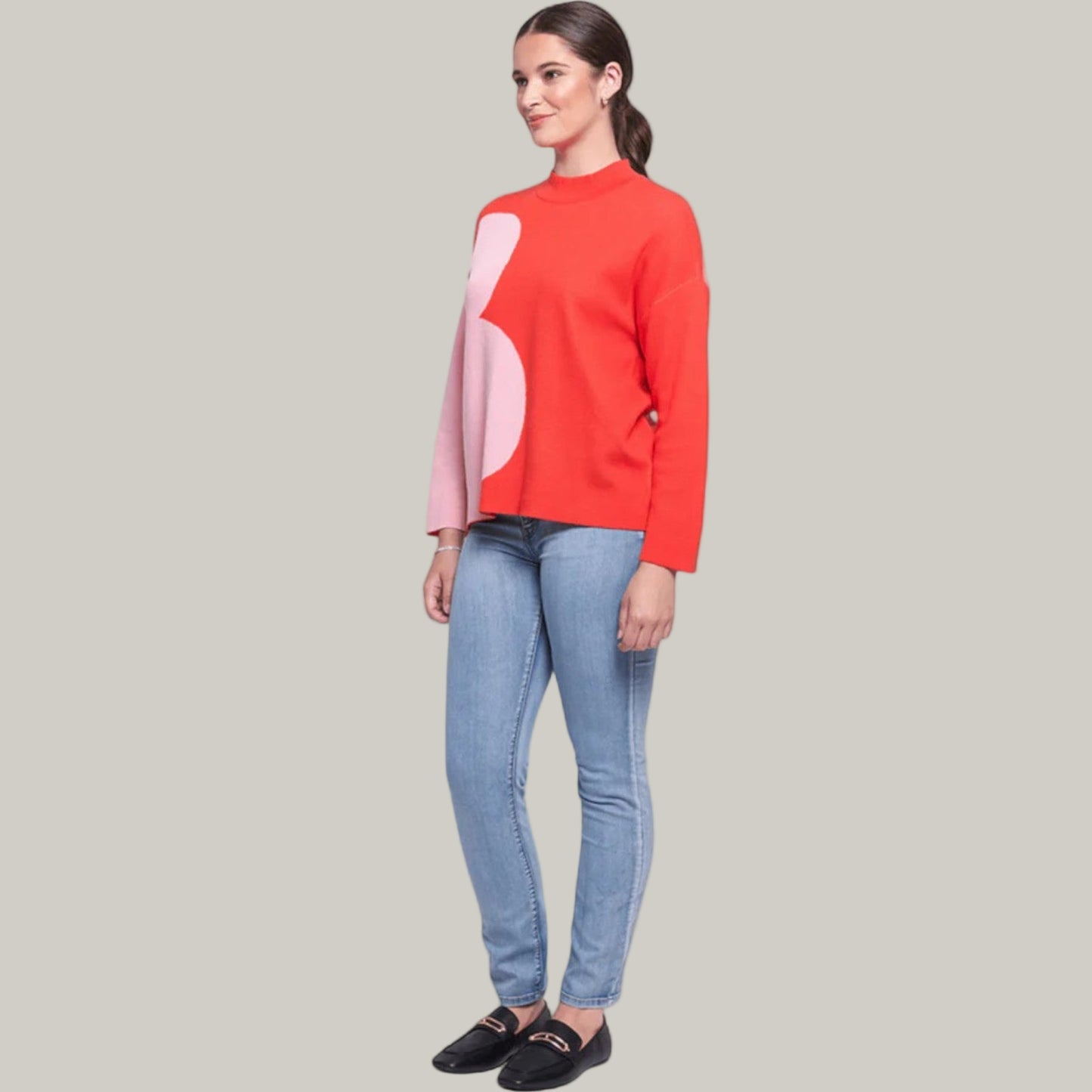 Foil - Oversized Floral Print Sweater