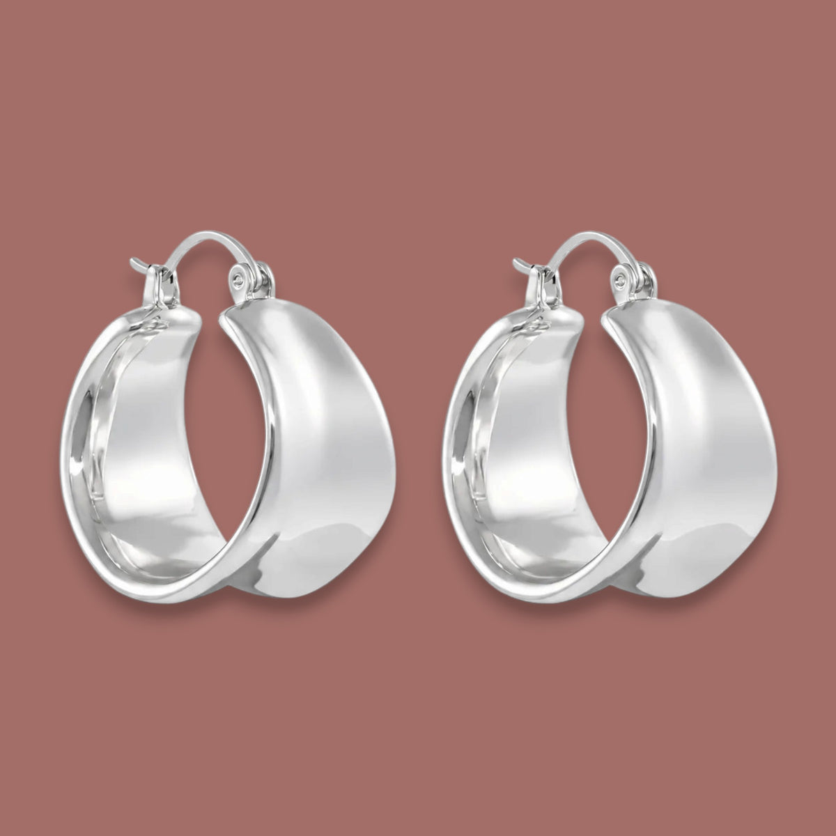 Merx - Sculpted Wide Hoop Earrings