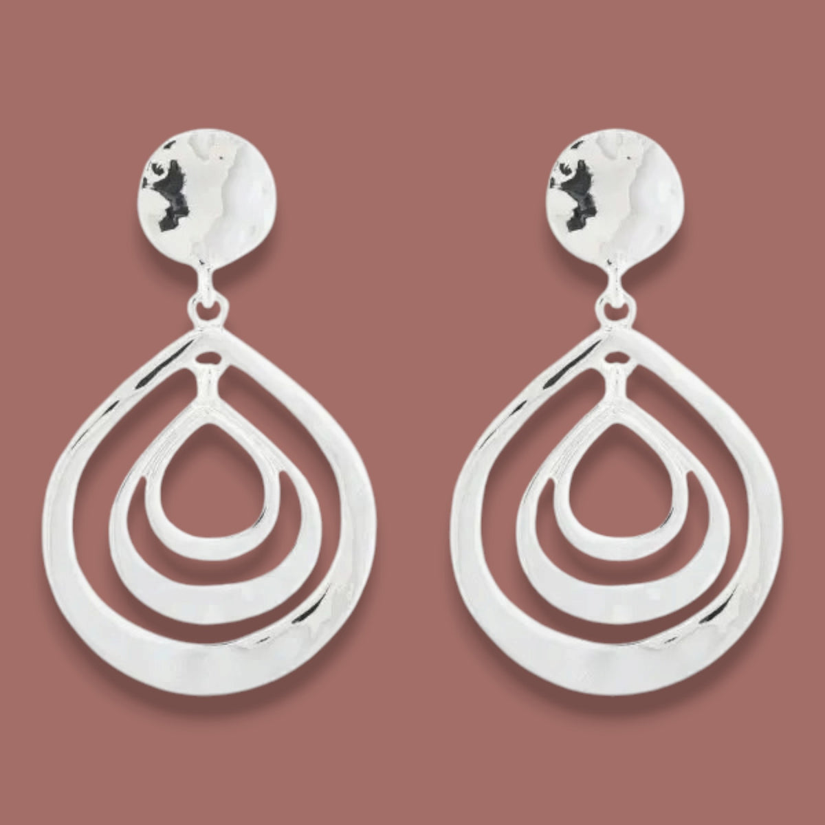 Merx - Layered Teardrop Dangle Earrings