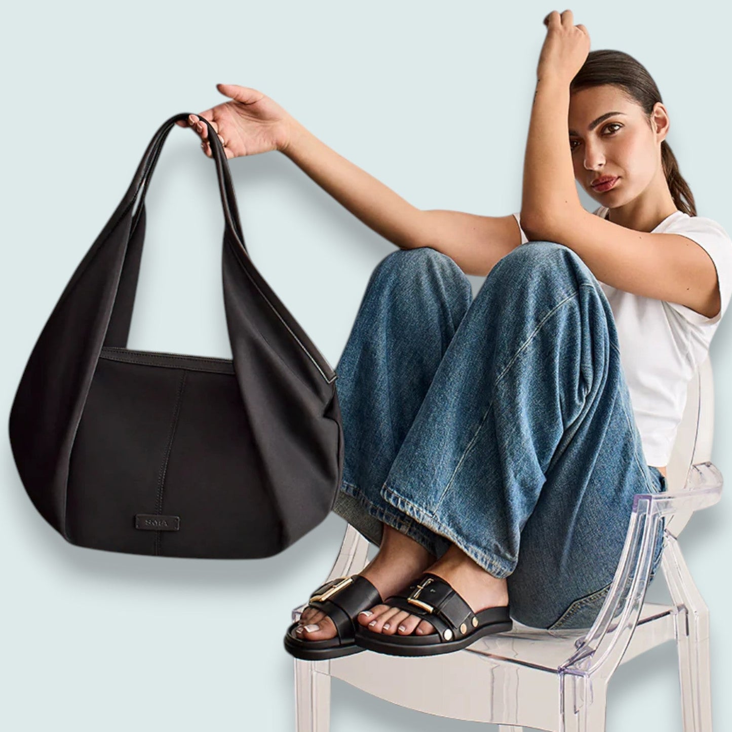 Skyla - Victoria Nylon Shoulder Bag Tote