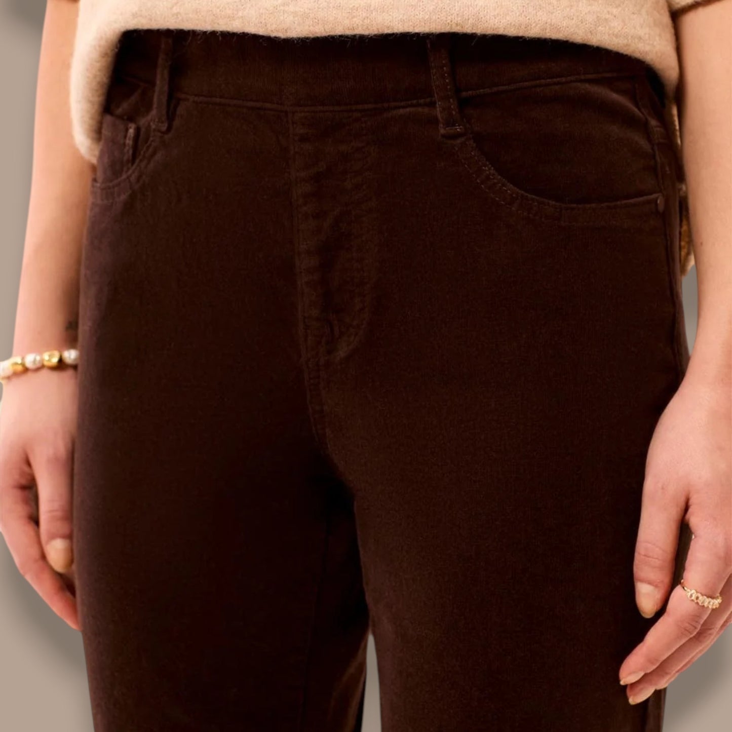 Tribal - Micro Cord Audrey Pull-On Slim Pants
