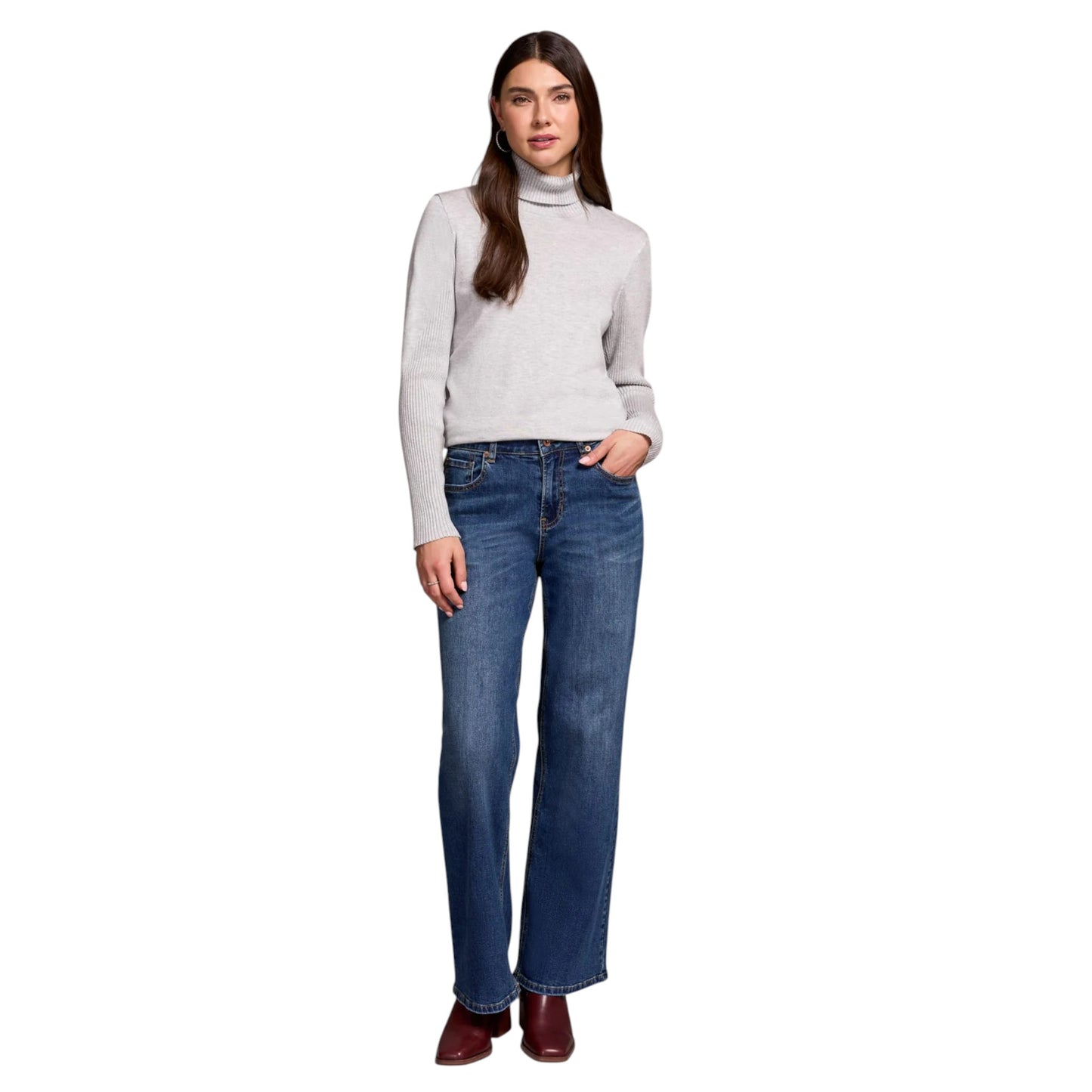 Tribal - Sophia Curvy Hugging Wide Leg Jeans