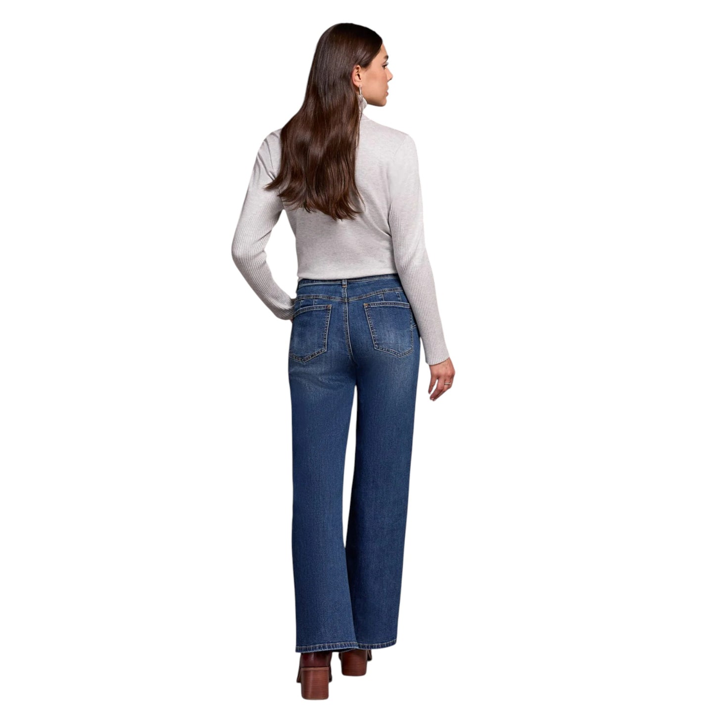 Tribal - Sophia Curvy Hugging Wide Leg Jeans