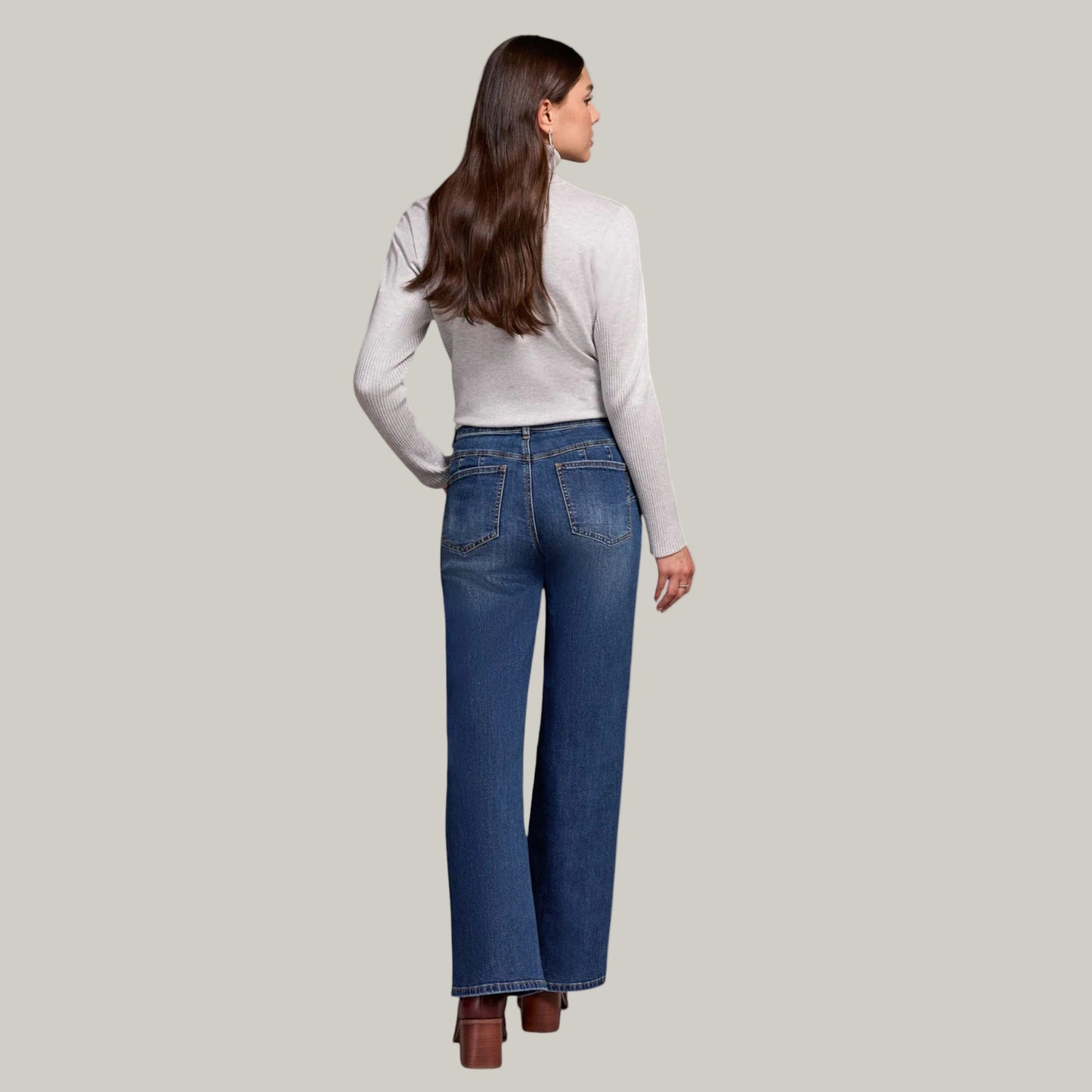 Tribal - Sophia Curvy Hugging Wide Leg Jeans