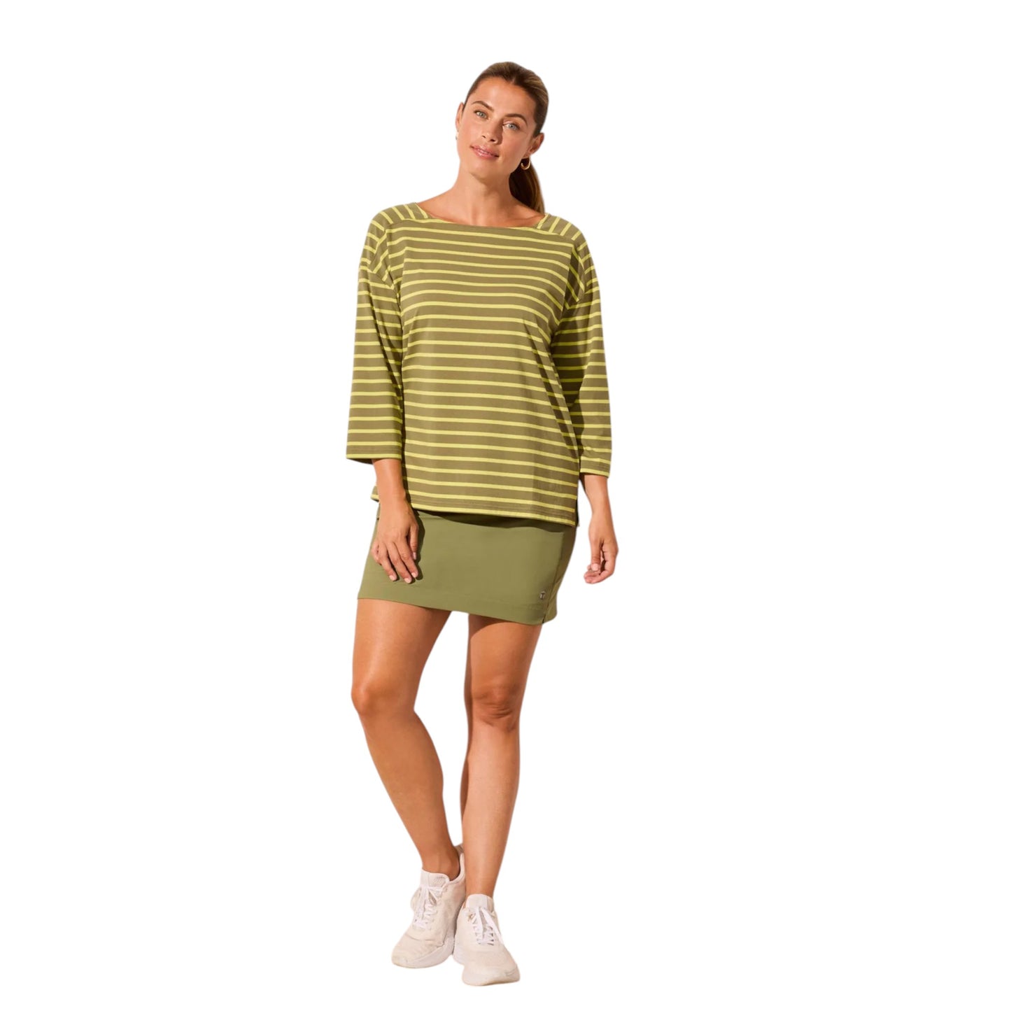 Tribal - Jersey Boat Neck Top