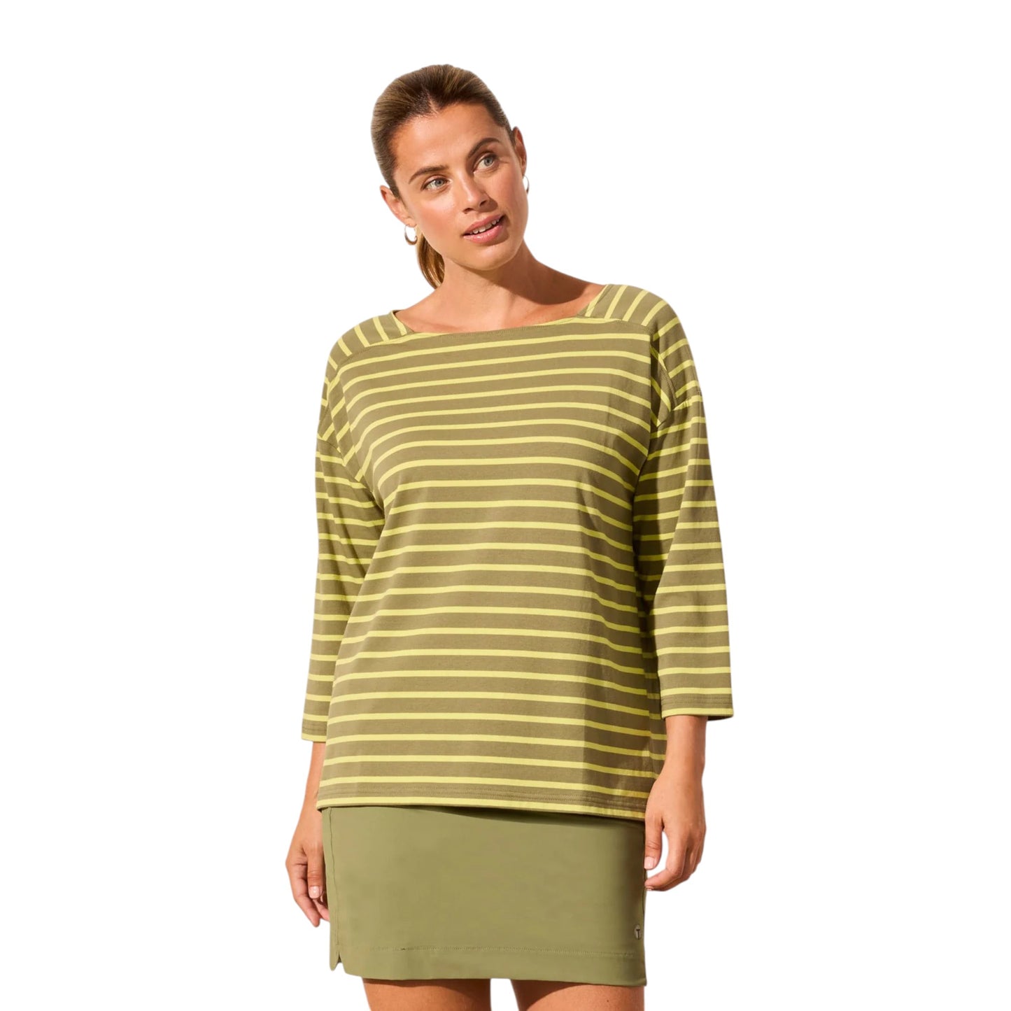 Tribal - Jersey Boat Neck Top