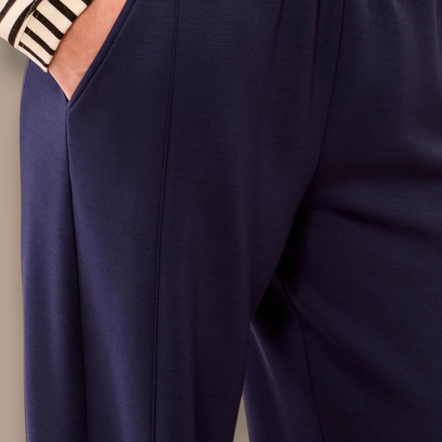 Tribal - Scuba Knit Pull-On Wide Leg Joggers