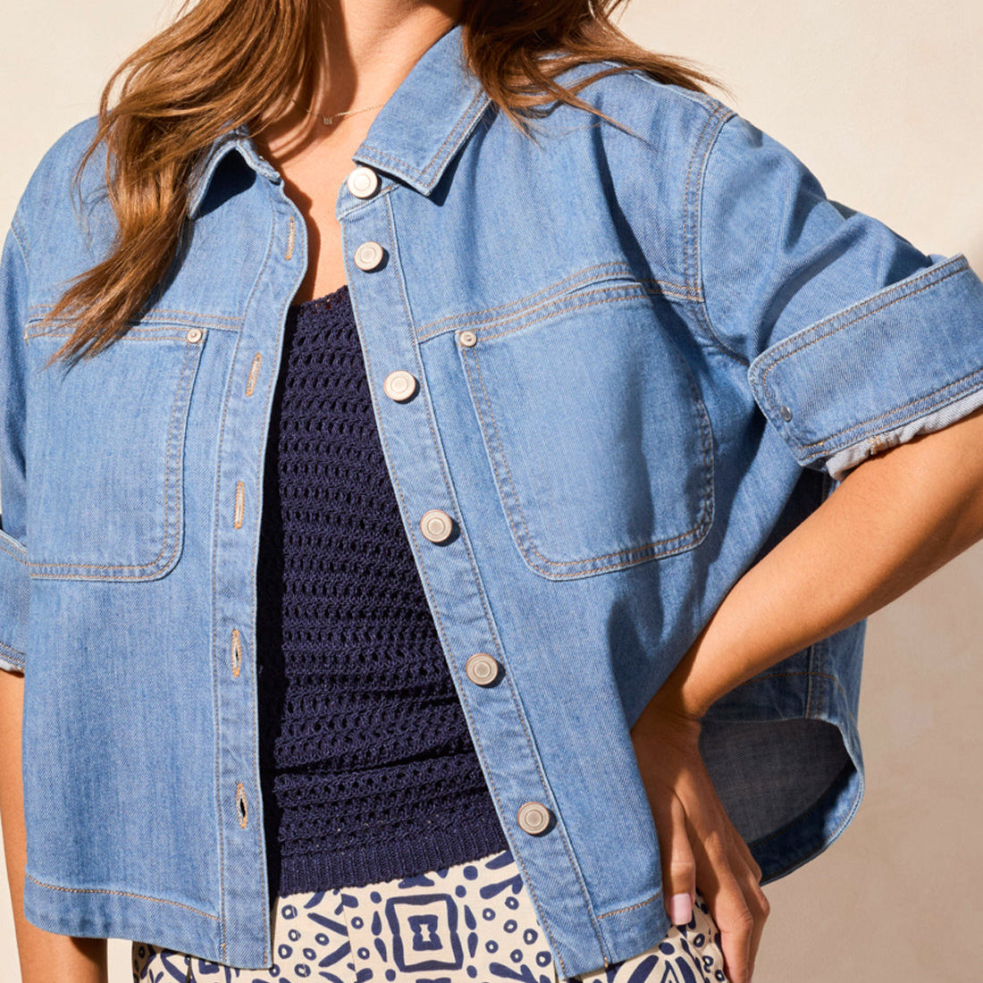 Tribal - Light Denim Overshirt