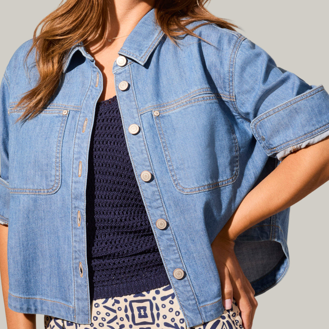 Tribal - Light Denim Overshirt