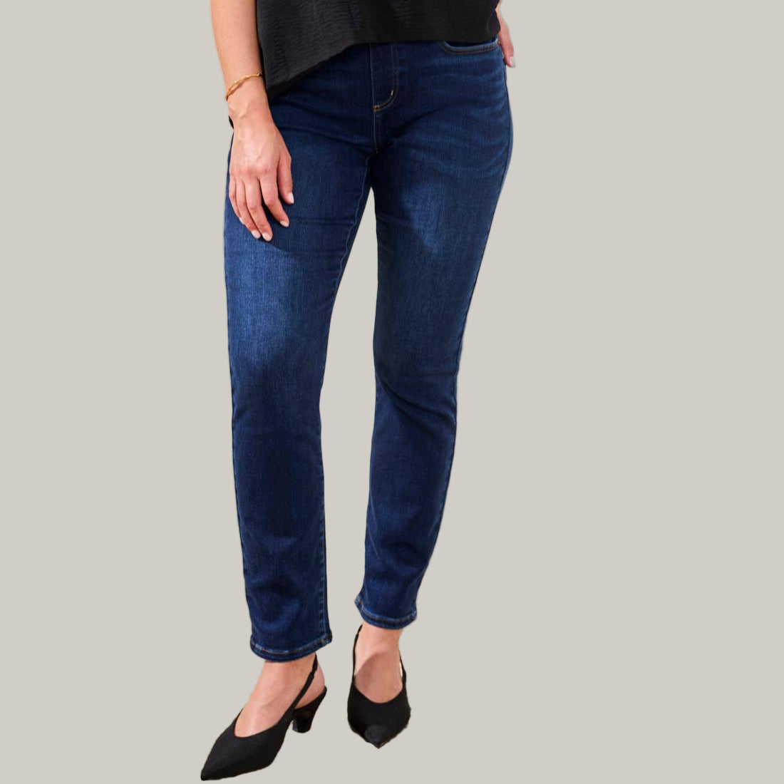 Tribal - Sophia Curvy Pull-On Slim Jeans