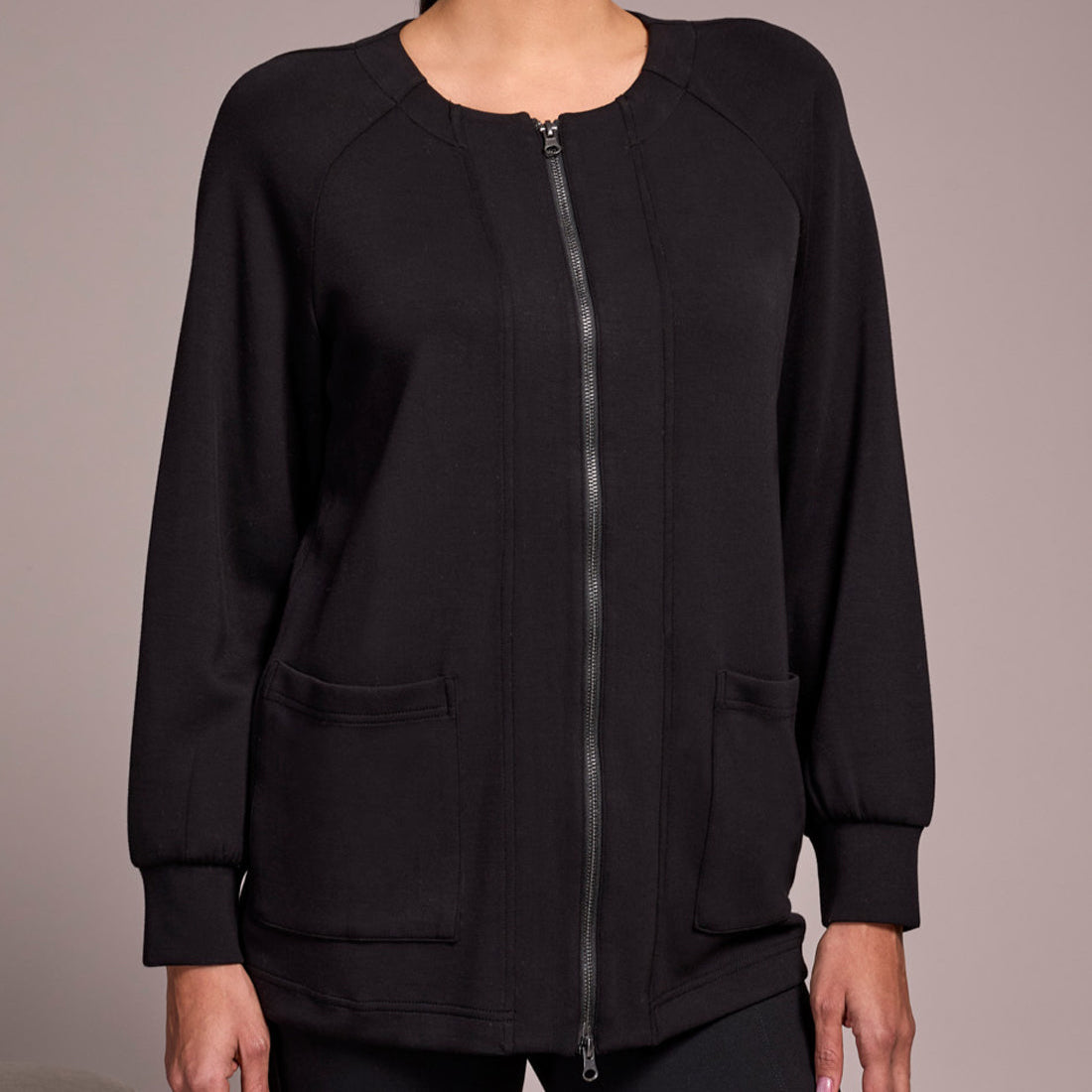 Tribal - Long Sleeve Cardigan With 2 Way Zipper