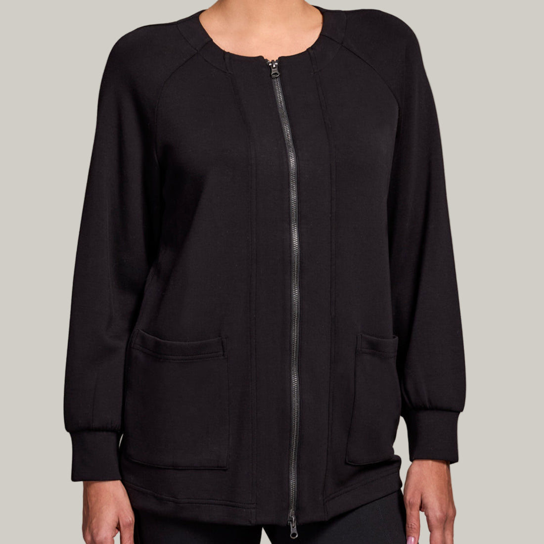 Tribal - Long Sleeve Cardigan With 2 Way Zipper
