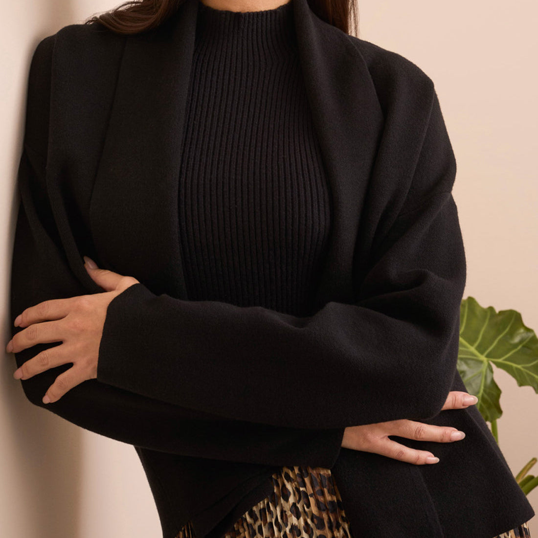 Tribal - Double Knit Shawl Collar Coatigan